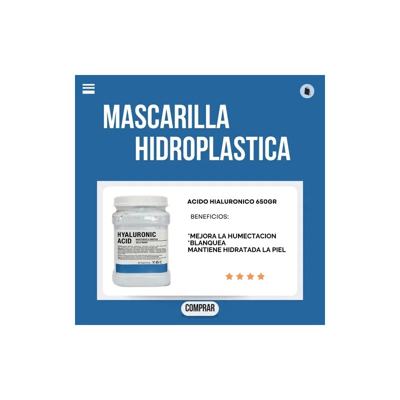 Mascarilla Hidroplastica Jelly Mask Cabina Spa Antiedad Gel