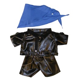 Biker Outfit Teddy Bear Clothes Fits Most 14" - 18" Build-A-Bear and Make Your Own Stuffed Animals