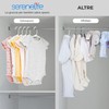 SereneLife 20 Grucce Appendiabiti in Plastica, Appendiabiti Antiscivolo e Salvaspazio