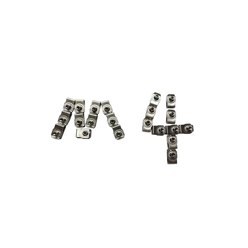 M4 Stainless Steel U -Style Clip-On Nut,U-Type Fasteners (Pack of