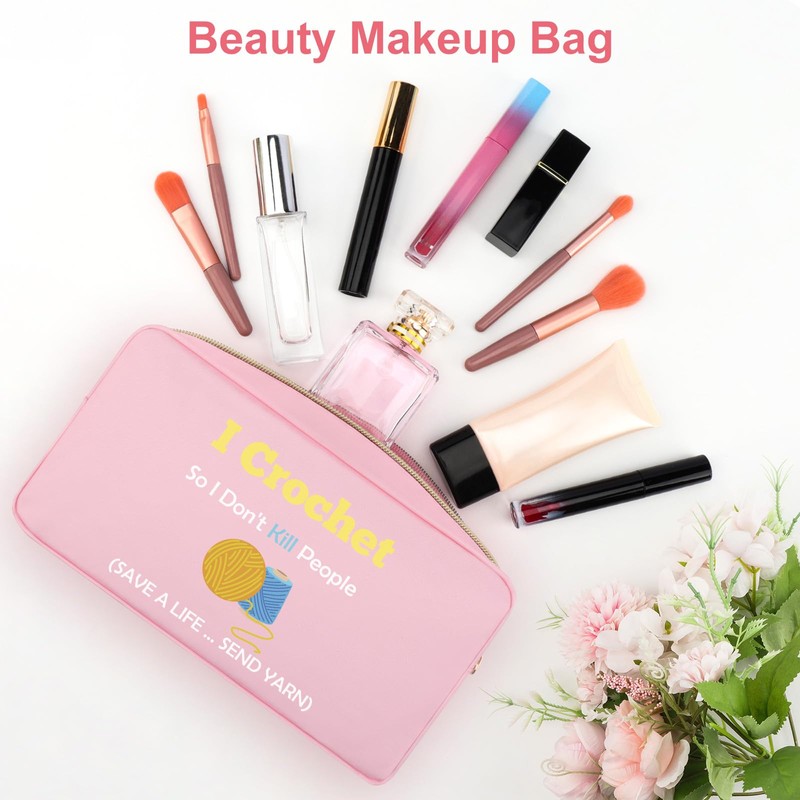 Crochet Gifts Makeup Bag Gifts for Crocheters Crochet Lovers Oxford