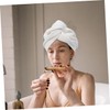 Ipetboom 2pcs Super Absorbent Hair Drying Cap Soft Towel Turban