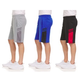 Daresay Pantalones cortos deportivos para hombre, resistentes al sudor, ideales para correr y gimnasio, paquete de 3 (tallas hasta 3X), Juego C, Medium