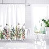 M&W DAS DESIGN Shower Curtain Colourful Flowers Butterflies Bathroom Textile