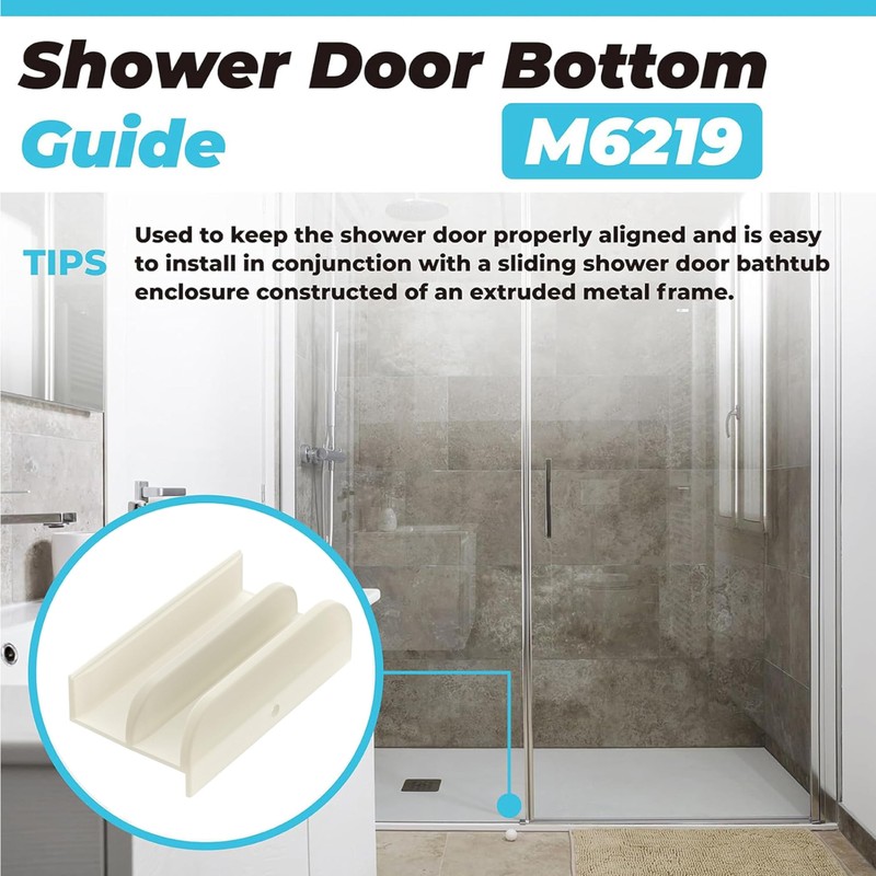 M6219 Sliding Shower Door Bottom Guide for Sliding(top Hung) Shower