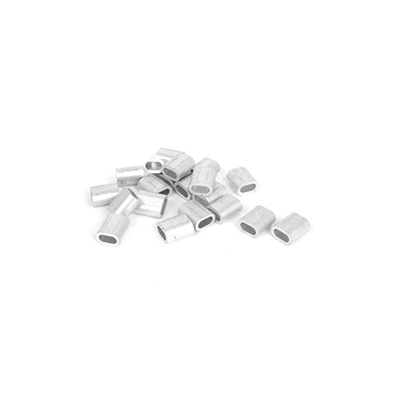 uxcell 1/4-inch Wire Rope Aluminum Sleeves Clip Fittings Cable Crimps