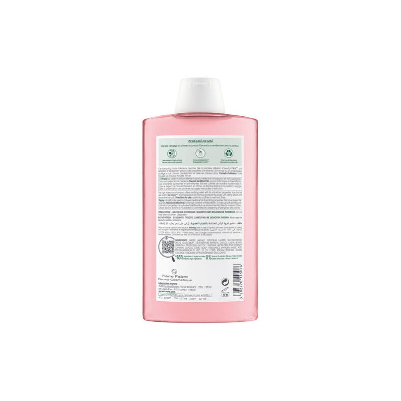 Klorane Soothing Organic Peony Shampoo 400ml