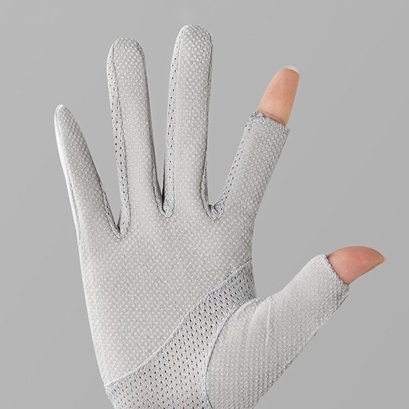 XUNQUCOM Sun Gloves Medium Length Sunblock Gloves Women Driving Cycling