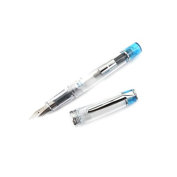 Pilot Prera Iro-Ai Calligraphy-Nib Fountain Pen, Transparent Light Blue Body (FPRN-350R-TLBCM)