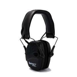 Honeywell Howard Leight Impact Sport Hear-Through Amplification Over-The-Head Electronic Shooting Earmuff, Black, SNR 25 dB, Audio Input Jack, 1034490 (1 Piece)