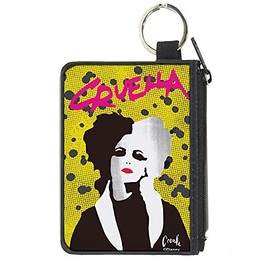 Buckle-Down Women's Canvas Coin Purse Cruella de Vil, 4.25" x 3.25", Cruella De Vil, 4.25" x 3.25"