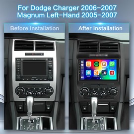 [2+64GB] Inefala for Dodge Charger/Magnum 2005 2006 2007 Android 13 Car Radio Stereo, 9" Touch Screen with Wireless Carplay Android Auto, WiFi GPS Bluetooth SWC USB Backup Camera MIC