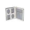 5x7 Silver Plated Flat Edge Double Photo Picture Frame -