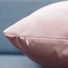 JUSPURBET Pink Lumbar Velvet Throw Pillow Covers 12x20 inch Set