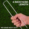 Bakulyor 200Pcs Landscape Staples + 200Pcs Gasket, 6 Inch Garden