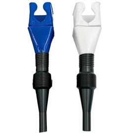 Retractable Automotive Fuel Funnel, Flexible Draining Tool, Snap Design (Blue+White)
