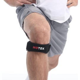 MOTEK Knee/Patella Support Brace for Men & Women (size 12-21") | Breathable Material, Targeted Compression, Dual Adjustable | Jumper's Knee