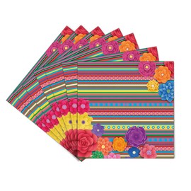 Fiesta Napkins Cinco De Mayo Party Decorations Mexican Theme Blanket Rainbow Colors Paper Napkins Fiesta Dinner Hand Towels for Home Party Decor Dining Tableware Supplie