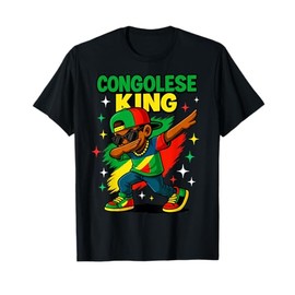 Congolese King Pride Dab Youth Outfit for Boys Kids T-Shirt