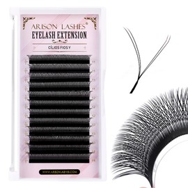 Arison Lashes YY Eyelash Extension Y Eyelashes 0.07 mm D Curl Mix Tray 11-14 mm Prefabricated Fan Volume Y Shape Faux Mink Matte 12 Rows Cluster Pre-Fanned Soft Eyelashes
