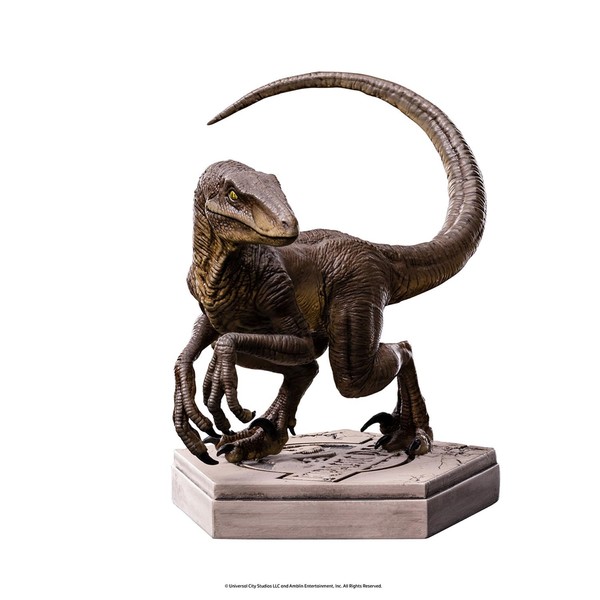 Iron Studios Jurassic World Icons Velociraptor C Statue, 7 cm