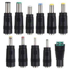 TAHULIK 11Pcs DC Adapter Plug, Universal 5.5 x 2.1mm DC AC Power Connector