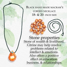 Chakra Healing Energy Crystals, Natural Gemstone Hand Made Pendant Macrame Necklace Jewelry for Men and Woman Surfers Gift By Smoky Quartz