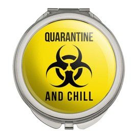 Biohazard Quarantine and Chill Compact Travel Purse Handbag Makeup Mirror