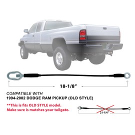 APA Replacement Tailgate Cable 18 1/8" for 1994-2002 Ram Pickup Truck Ram 1500 2500 3500 Pair CH1918102 CH1918101