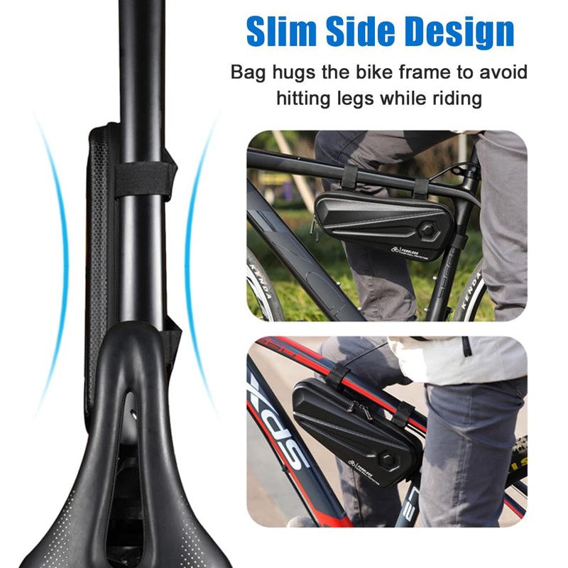 Cableet Bike Frame Bag 1.5L, EVA Hard Shell Bicycle Triangle