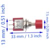 SYCZIOHU 6 MM Mounting Hole 3 Pin Momentary Push Button