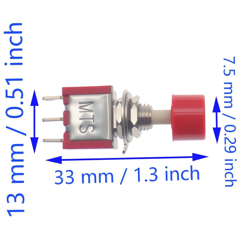 SYCZIOHU 6 MM Mounting Hole 3 Pin Momentary Push Button