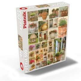 MyPuzzle Piatnik: Flower Pots - Premium 500 Piece Jigsaw Puzzle for Adults