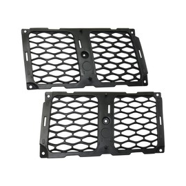KarParts360 For Jeep Grand Cherokee 2017 2018 2019 2020 Grille Molding Driver And Passenger Side | Pair Outer Inner | SRT/Trackhawk Model | Honeycomb Mesh | Textured Black Shell and Insert | Plastic