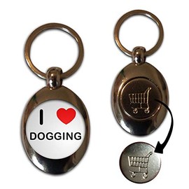 BadgeBeast.co.uk I Love Heart D*gging - £1/€1 Metal Shopping Coin Token Key Ring