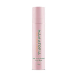 "MAMATOPIA Bruma protectora solar mineral natural, no irritante, sin aceite e hidratante extrafuerte de 's Skin Care, FPS 50, rosa claro