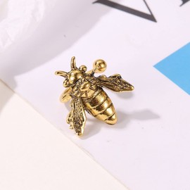 Zeshimb Tiny Bee Earcuff Earrings Vintage Honeybee Clip Earrings Gold Clip on Ear Cuff Earring Bee Cartilage Earrings Jewelry for Women and Girls