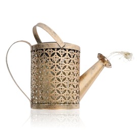 LuxLights Solar Watering Can, Outdoor Solar Garden Lights,Garden Decor, Hanging Lantern Waterproof,Metal Solar Waterfall Lights for Yard Patio