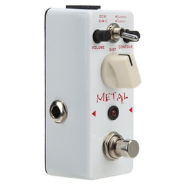 Heavy Metal Distortion Pedal White Electric Guitar Effect Pedals with True Bypass 2 Modes for Music Enthusiasts