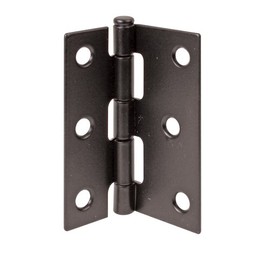 Prime-Line K 5039 Screen Door Replacement Hinges, 3 In. Long, Steel, Black (2 Pack)