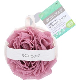 ECOTOOLS, Dual Cleansing Pad EcoPouf, Esponja de Baño 2 en 1, Doble Acción, Exfoliante, Limpieza Profunda, Piel Suave