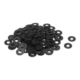 QUARKZMAN Pack of 120 M6 Nylon Flat Seals 6 mm ID 16 mm OD 1 mm Thick Washers Seals Plastic Seal Ring Black