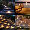 SIATOM LIGHTING 4 Pack Solar Stair Lights Outdoor，Energy Saving Solar