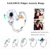 SAILIMUE 6 Pcs Fidget Anxiety Rings for Women Adjustable Open