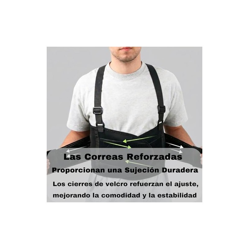 Soporte Lumbar para Hombres y Mujeres, Faja Lumbar Ajustable (M)