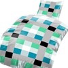 Laurent Microfibre Bed Linen with Zip, 2-Piece, Turquoise, 135 x