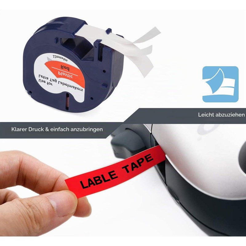 NOTEZMATE 6x label tape replacement for Dyno Letra label tape