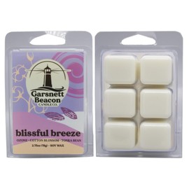 Blissful Breeze Wax Melts - Cotton Blossom & Tonka Bean Soy Wax Melts | Invigorating Scented Spring Wax Cubes with Fresh Air | Relaxing 2-Pack - Spring Fragrance