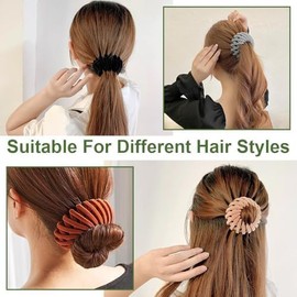 Aokid Pinzas mágicas para el cabello con forma de nido de pájaro - Nuevos accesorios para el cabello 2026 para mujeres con cabello grueso o fino, moldes para moños expandibles, pasadores de plástico p