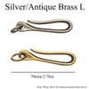 4PCS Alloy Fish Hook Key Chain 70mm/2.76in U-Shaped Wallet Holder